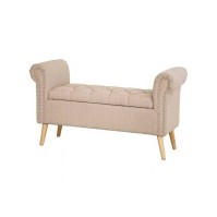 PANCA IMPERO VELVET CREMA 112X40X62H CM