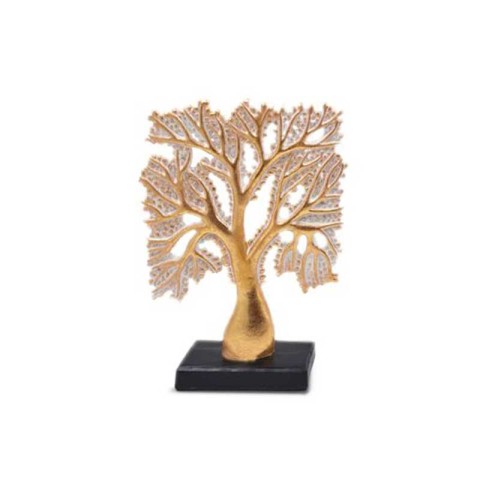 ALBERO IN RESINA ORO 17H CM