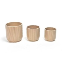 SET 3PZ VASO PER FIORI IN CERAMICA D.16,5X16,5H/D.13,5X13,5H/D.11X11H CM