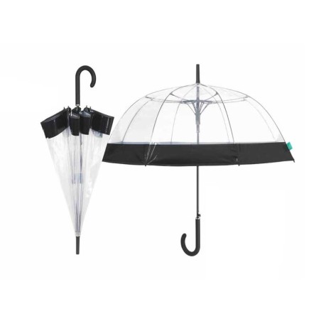 OMBRELLO DA DONNA A CUPOLA AUTOMATICO TRASPARENTE D.89 CM