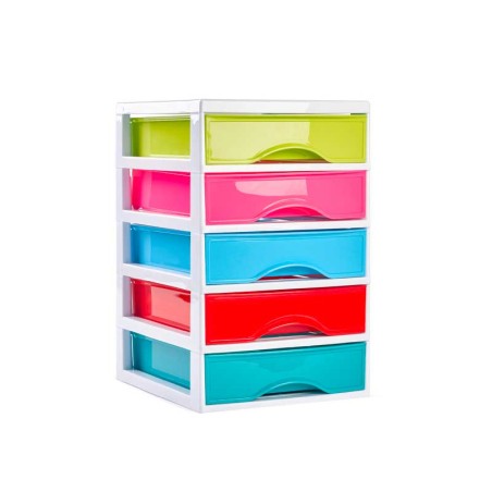 CASSETTIERA GUADIANA 5 CASSETTI MULTICOLOR 18X21,5X28H CM