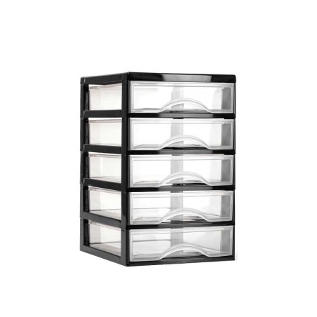 CASSETTIERA GUADIANA 5 CASSETTI NERA 18X21,5X28H CM