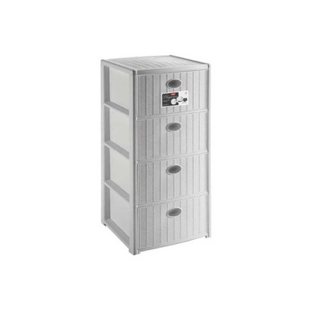 CASSETTIERA ELEGANCE 4 CASSETTI BIANCA 40X40X80H CM