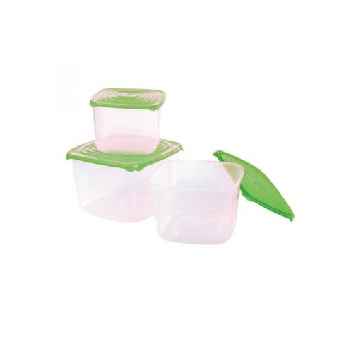 SET 3PZ KITCHEN BOX QUADRATO 3,8/2,5/1,6 LT