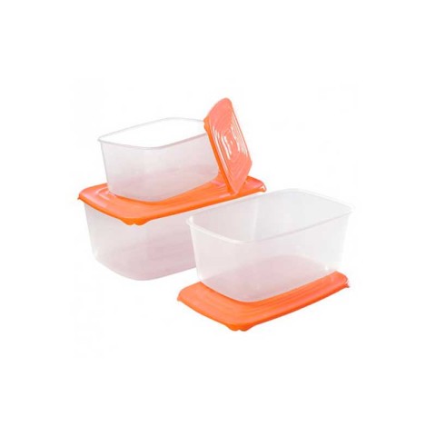 SET 3PZ KITCHEN BOX RETTANGOLARE 4/3/2 LT