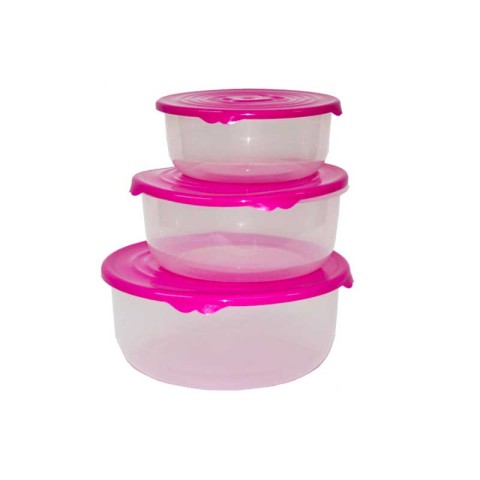 SET 3PZ FRIGO BOX TONDO 1,7/1,05/0,6 LT