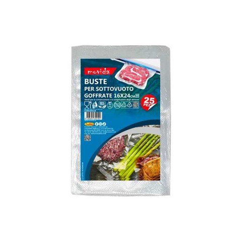 SET 25PZ BUSTE SOTTOVUOTO 16X24 CM